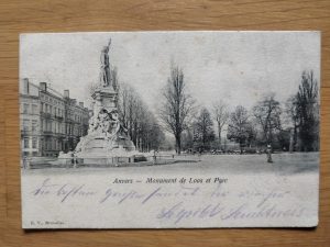 Postcard Anvers Monument de Loos et Parc 1918