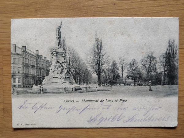 Postcard Anvers Monument de Loos et Parc 1918
