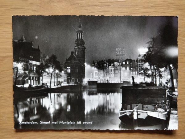 Postcard Amsterdam Singel Muntplein