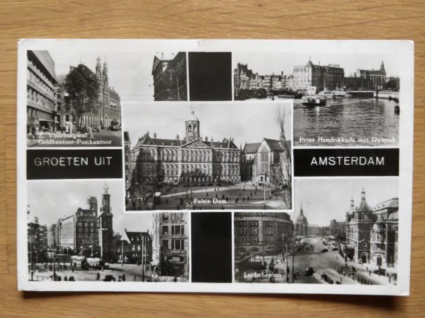 Postcard Amsterdam Groeten uit Mosaic