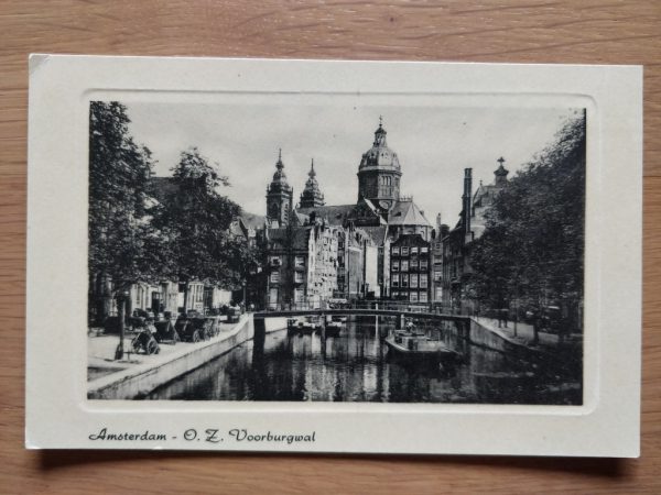 Postcard Amsterdam O Z Voorburgwal