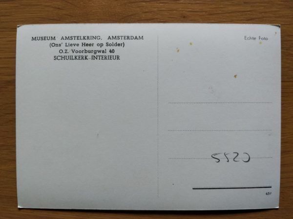 Postcard Amsterdam Museum Amstelkring - Image 2