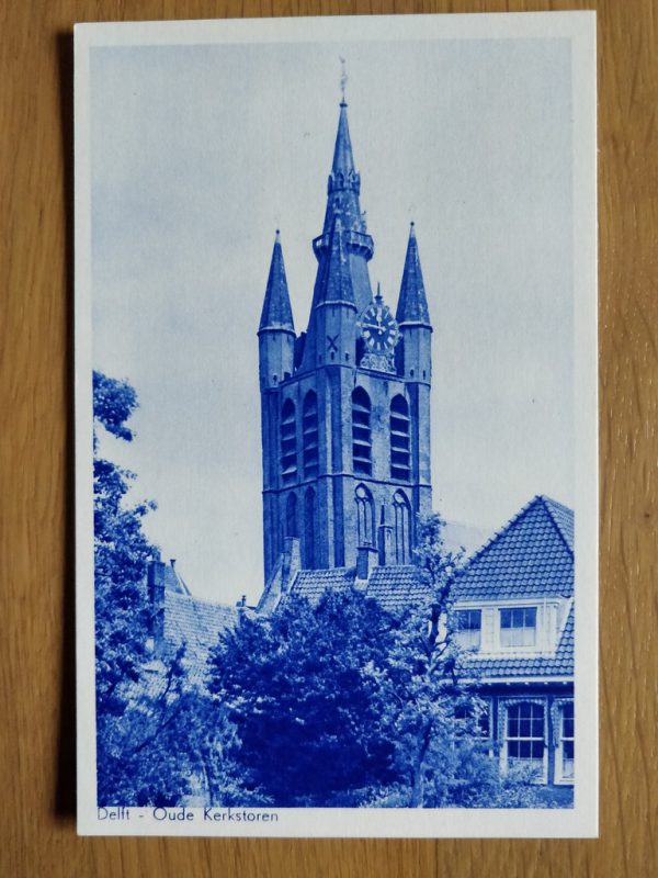 Postcard Delft Oude Kerktoren