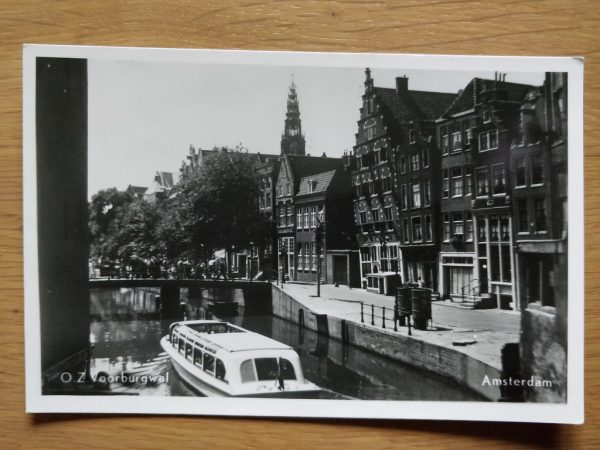 Postcard Amsterdam OZ Voorburgwal