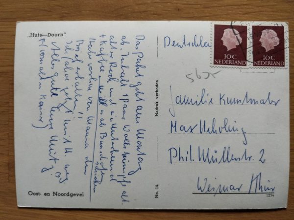 Postcard Huis Doorn Oost en Noordgevel - Image 2
