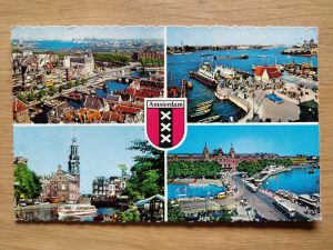 Postcard Amsterdam Mosaic met wapen