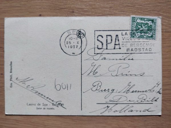 Postcard Spa Casino 1937 - Image 2
