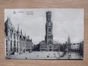 Postcard Bruges Market Place 1927
