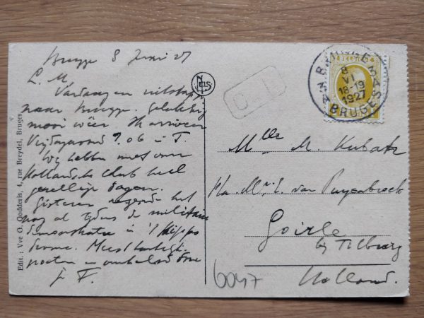Postcard Bruges Market Place 1927 - Image 2