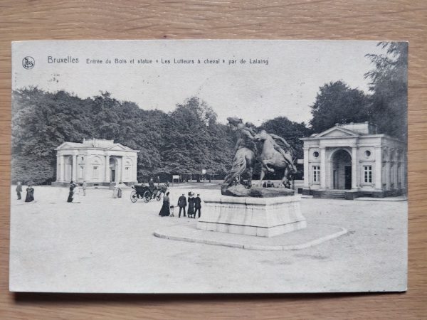 Postcard Brussels Entree du Bois 1923