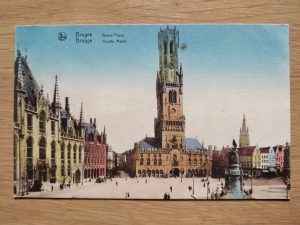 Postcard Bruges Grand Place 1933