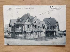 Postcard Westende Groupe de Villas 1912