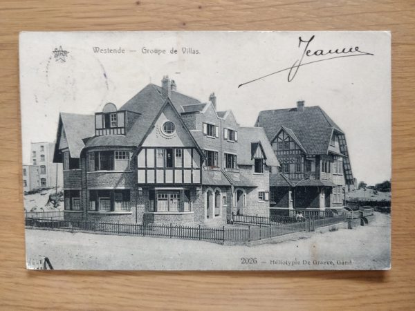 Postcard Westende Groupe de Villas 1912