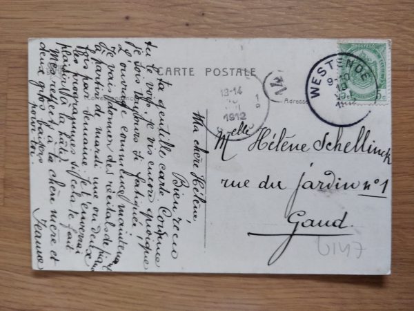 Postcard Westende Groupe de Villas 1912 - Image 2