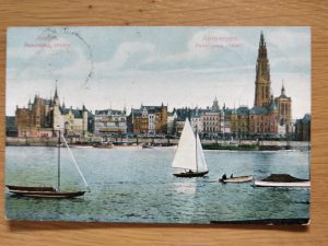 Postcard Anvers Panorama River 1912