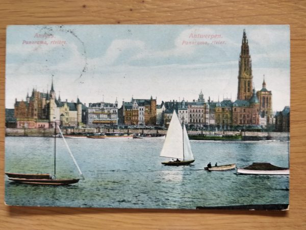 Postcard Anvers Panorama River 1912