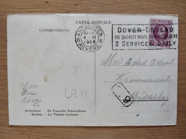 Postcard Anvers Theatre 1925 - Image 2