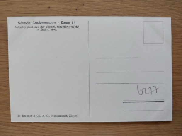 Postcard Landesmuseum Raum 18 Zurich - Image 2