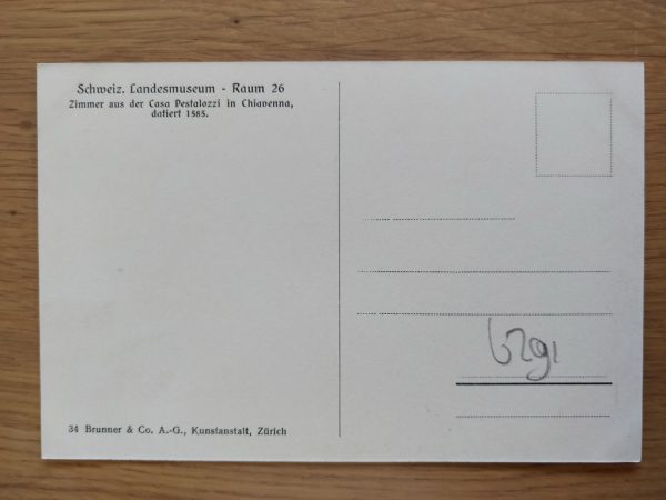 Postcard Landesmuseum Raum 26 Zurich - Image 2