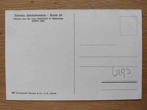 Postcard Landesmuseum Raum 26 Zurich - Image 2