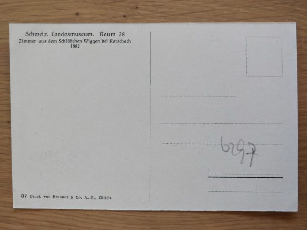 Postcard Landesmuseum Raum 28 Zurich - Image 2