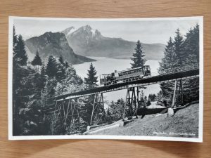 Postcard Rigibahn Schnurtobelbrucke