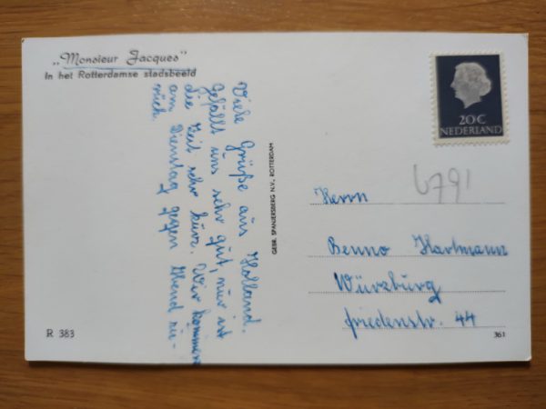Postcard Ansichtkaart Rotterdam Monsieur Jacques - Image 2