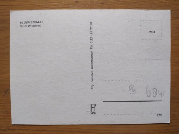 Postcard Bloemendaal Huize Wildhoef - Image 2