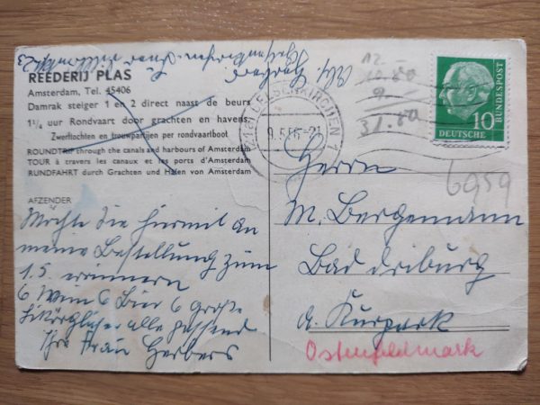 Postcard Amsterdam Reederij Plas - Image 2