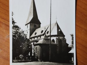 Postcard Noorbeek Kerk met brigidaboom