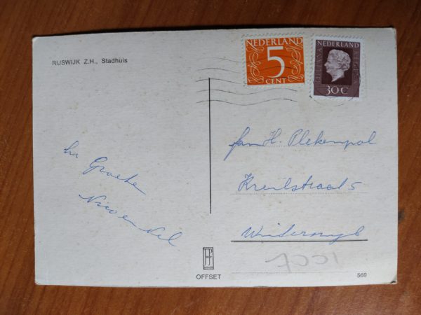 Postcard Rijswijk Stadhuis - Image 2