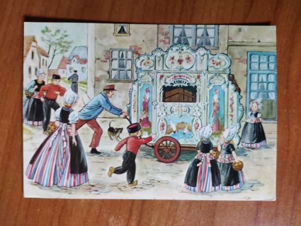 Postcard Holland Draaiorgel Barrel organ