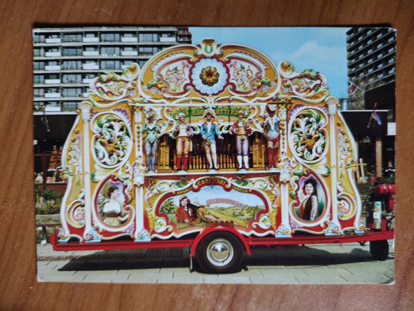 Postcard Barrel Organ Rotterdam Cementmolen