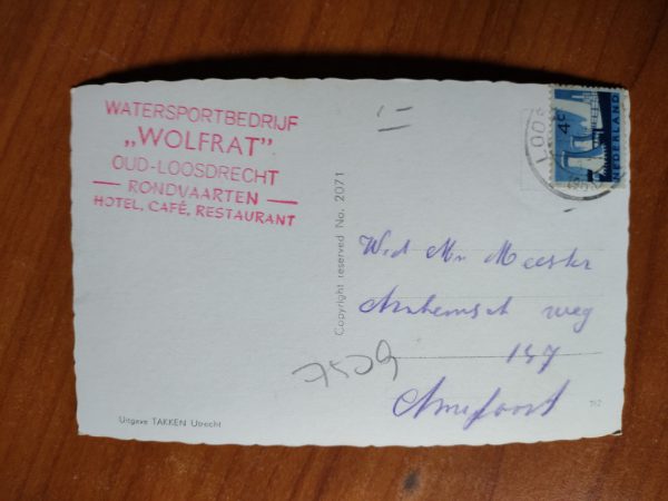 Postcard Oud Loosdrecht Wolfrat Juliana - Image 2