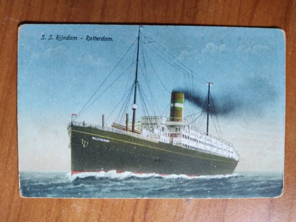 Postcard SS Rijdam Ship Rotterdam