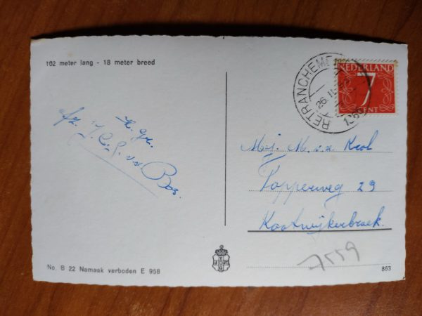 Postcard Vlissingen Ship Ferry Breskens - Image 2