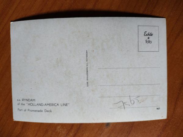 Postcard Ship Rijndam Holland Emerica Line - Image 2