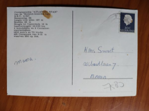 Postcard Containership Atlantic Span - Image 2