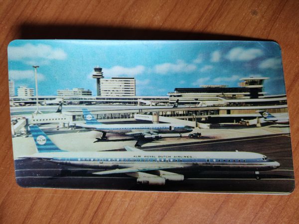 Postcard 3D Amsterdam Airport KLM