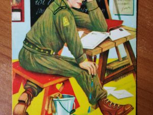 Postcard Army Wat wou ik ook al weer