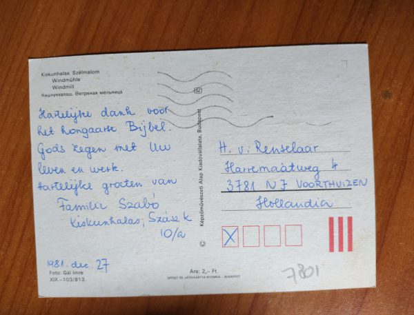 Postcard Kiskunhalas Windmill - Image 2