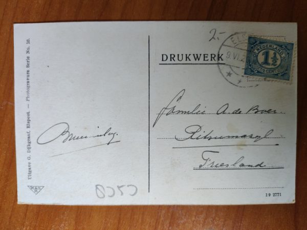 Ansichtkaart Elspeet Kasteel Staverden 1928 - Image 2