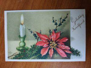 Ansichtkaart Gelukkig Kerstfeest 1954