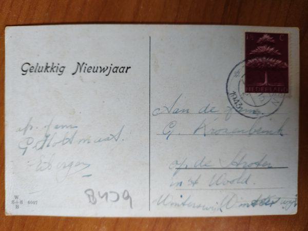 Ansichtkaart Gelukkig Nieuwjaar 1943 - Image 2