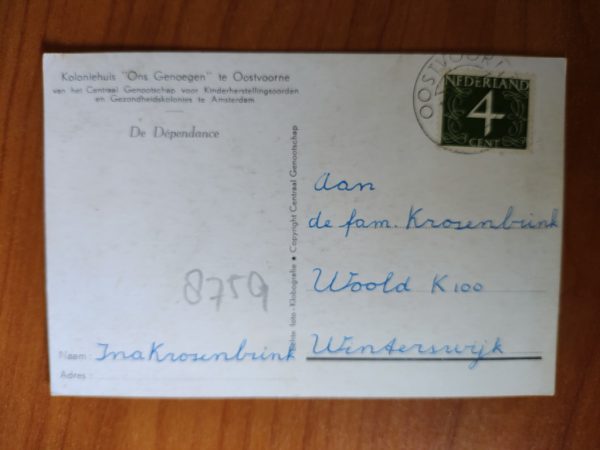 Ansichtkaart Oostvoorne Koloniehuis - Image 2