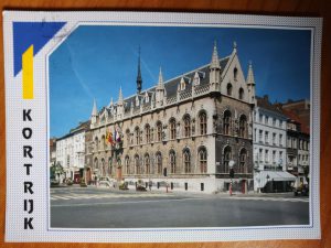 Postcard Kortrijk Town Hall