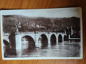Postcard Heidelberg Brucke und Schloss