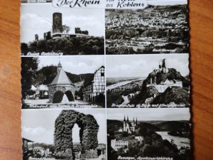 Postkarte  Koln Koblez Rhein