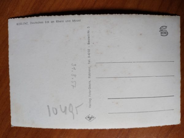 Postkarte Deutsche Eck Ehrenbreitstein Kobenz - Image 2