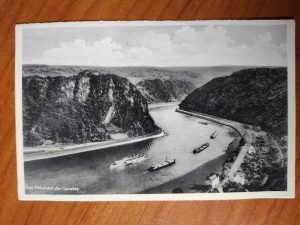Postkarte Loreley Felsental